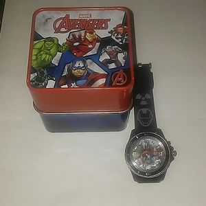 Marvel Wrist Watch & Tin...Working!